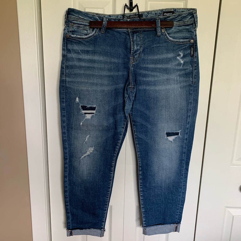 Distressed jeans
